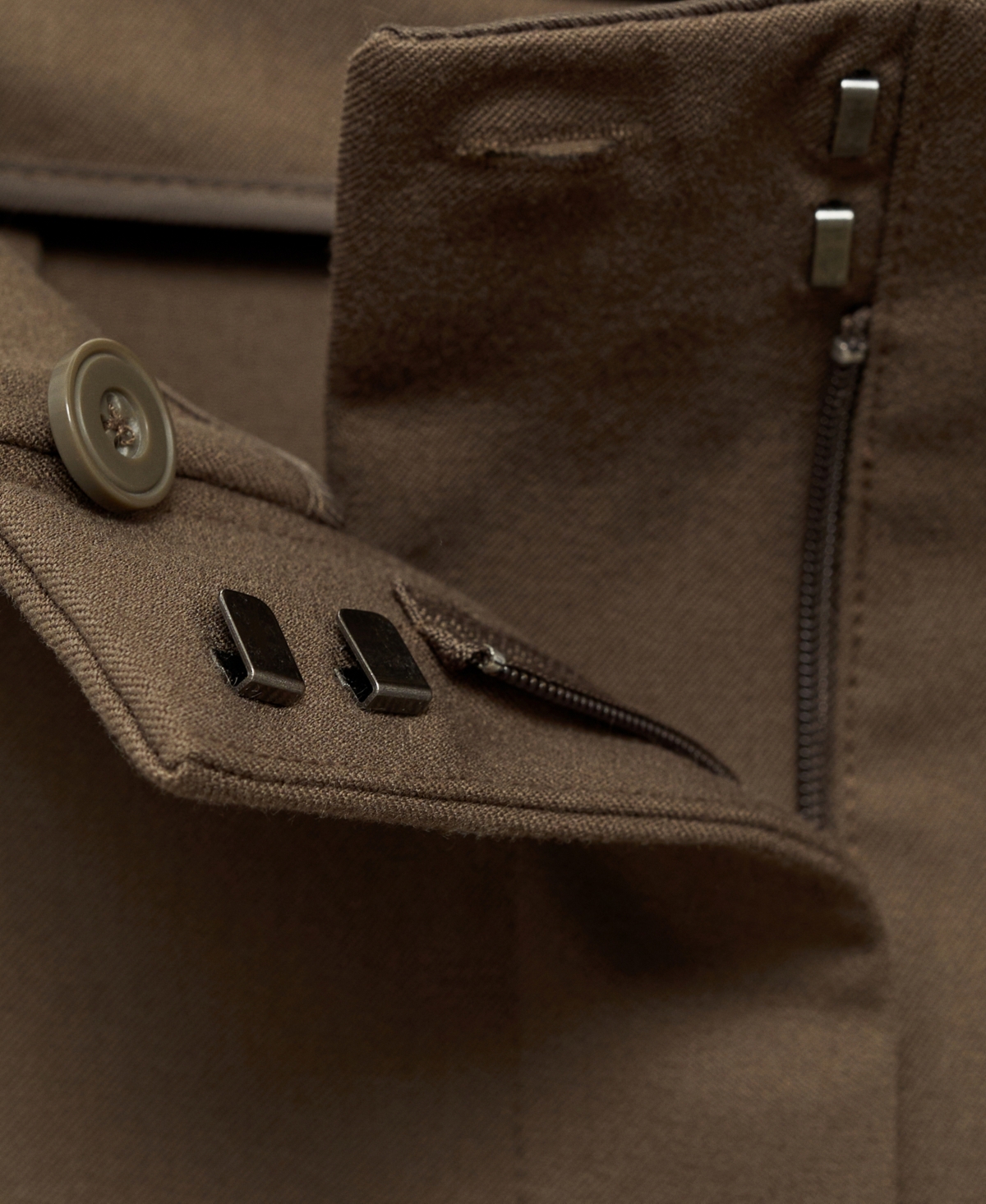 Mango Carlos Straight Leg Trousers In Medium Brown