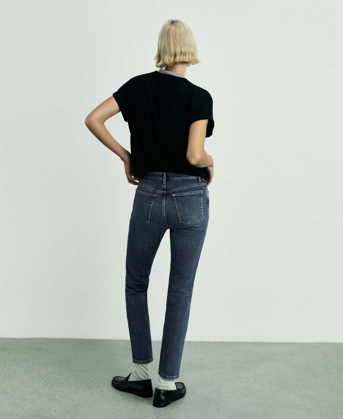 Mango Claudia Slim-fit Cropped Jeans Dark Blue In Dark Blue