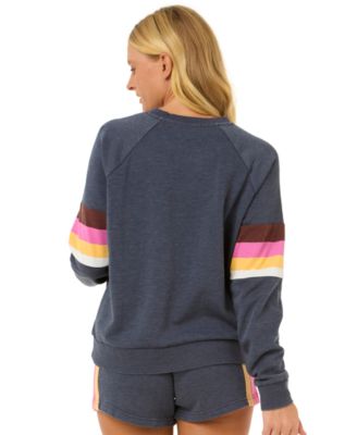 Juniors' Las Dalias Raglan-Sleeve Sweatshirt
