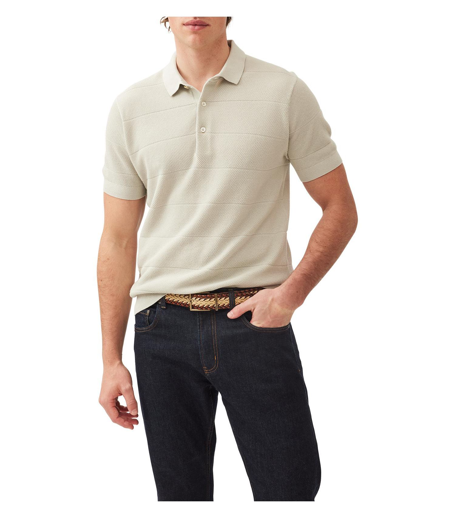 Men's Masons Flat Knit Polo Shirt