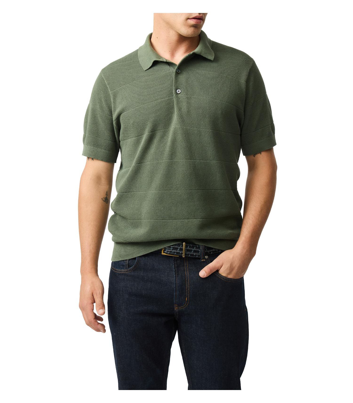 Men's Masons Flat Knit Polo Shirt