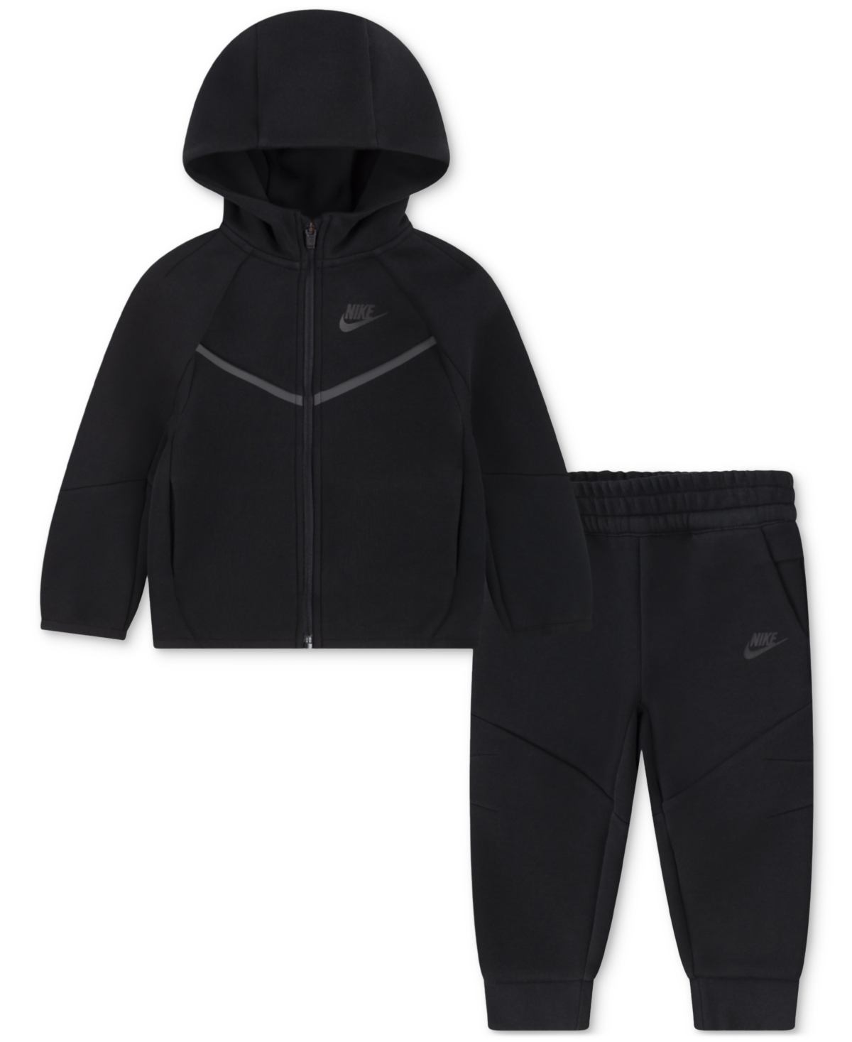 Nike Sportswear Little Kids 2-pc. Tech Fleece Full-zip Set In Black