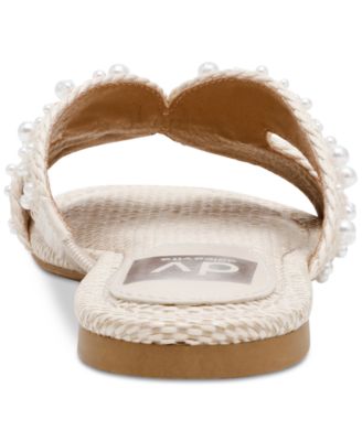 Women's Geeya Pearl Embellished Crisscross Slide Sandals