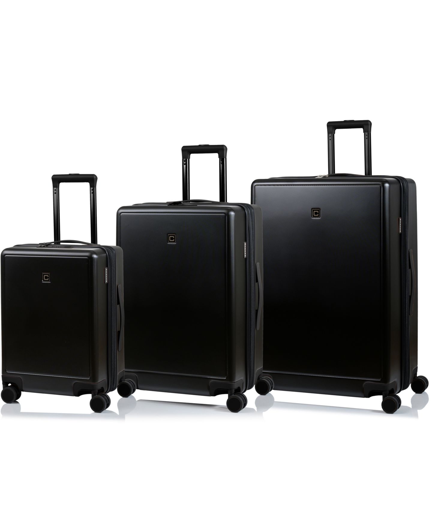 Чемоданы CHAMPS 3-Piece Vintage Muse Collection Hardside Luggage Set, цвет: Чёрный — фото 1