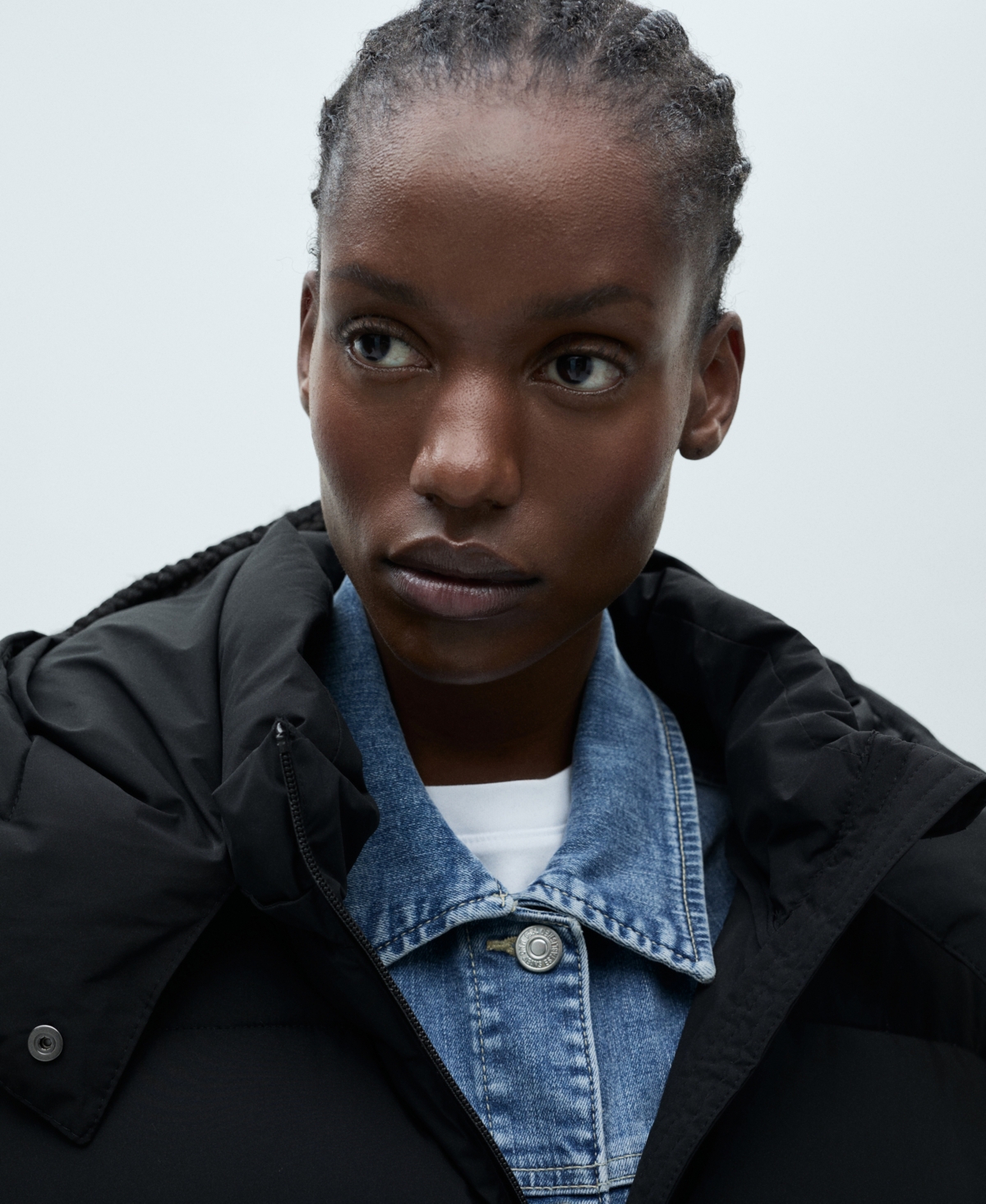 Mango Anorak Black In Black