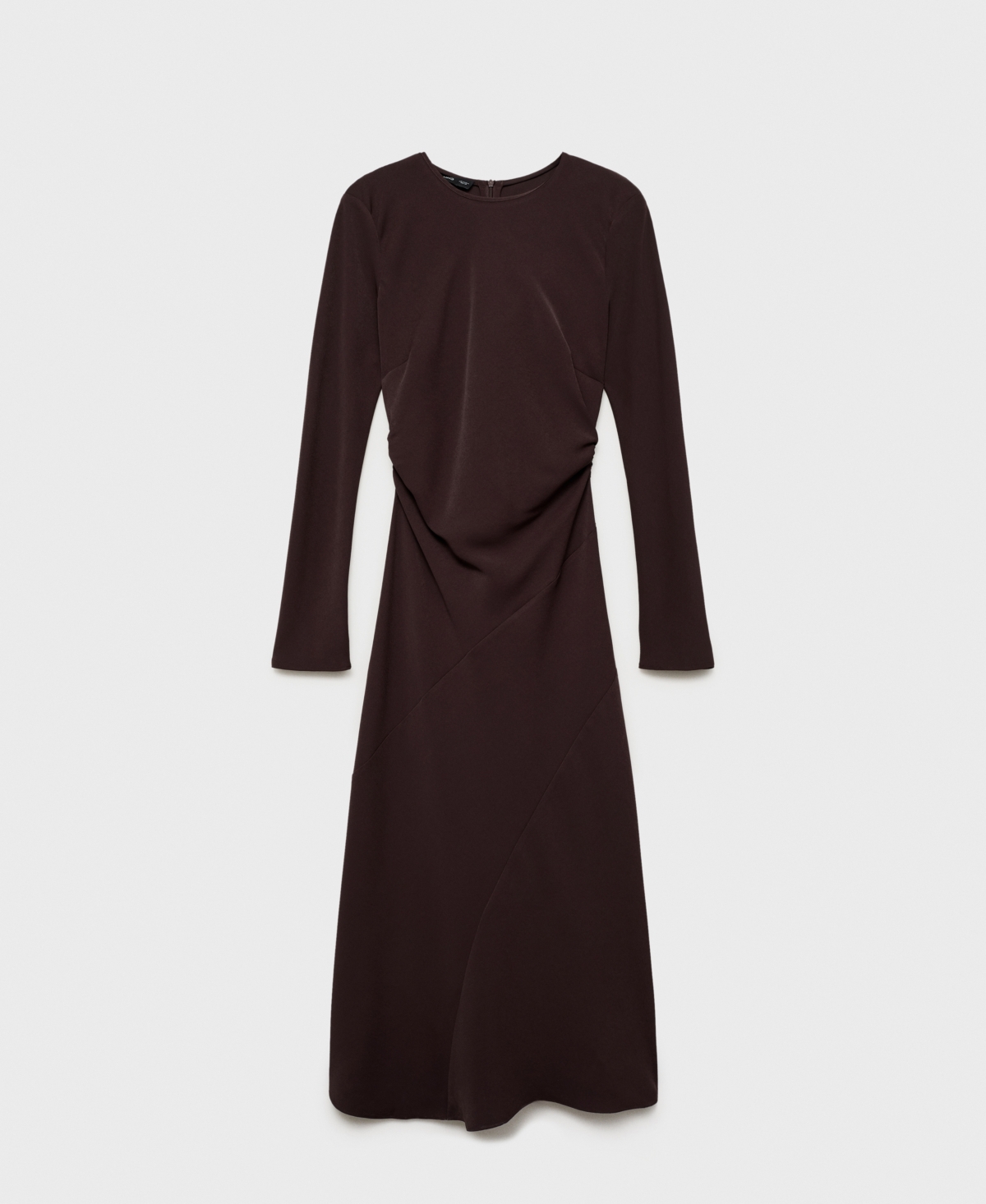 Mango Women's Draped Waist Midi Dress In Brown