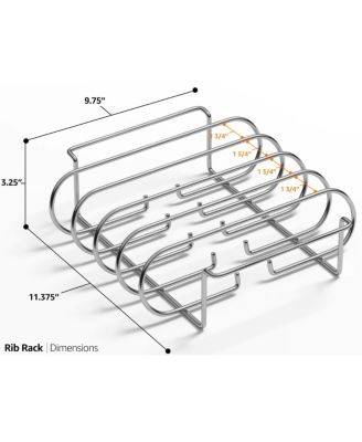 Non-Stick Rib Rack - Holds 4 Rib Racks for Grilling & Barbecuing