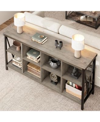 8 Cube Storage Organizer Bookcases, 3 Tier Metal Horizontal Bookcase