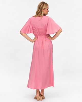 Maternity Flared Sleeve Maxi V-Neck Valentina Dress