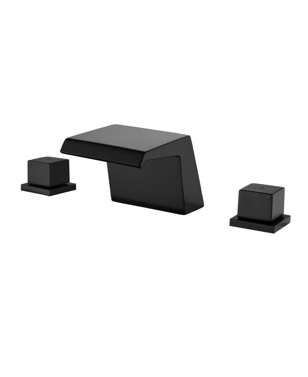 Bathroom Sink Faucet 2 Handle 3 Hole Bathroom Sink Facuet Waterfall Spout with cUPC Lead-Free Hose - Matte black