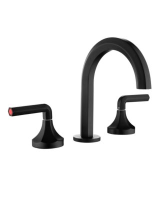 8" Widespread Brass Bathroom Faucet with Double Handles & Lead-Free Hose