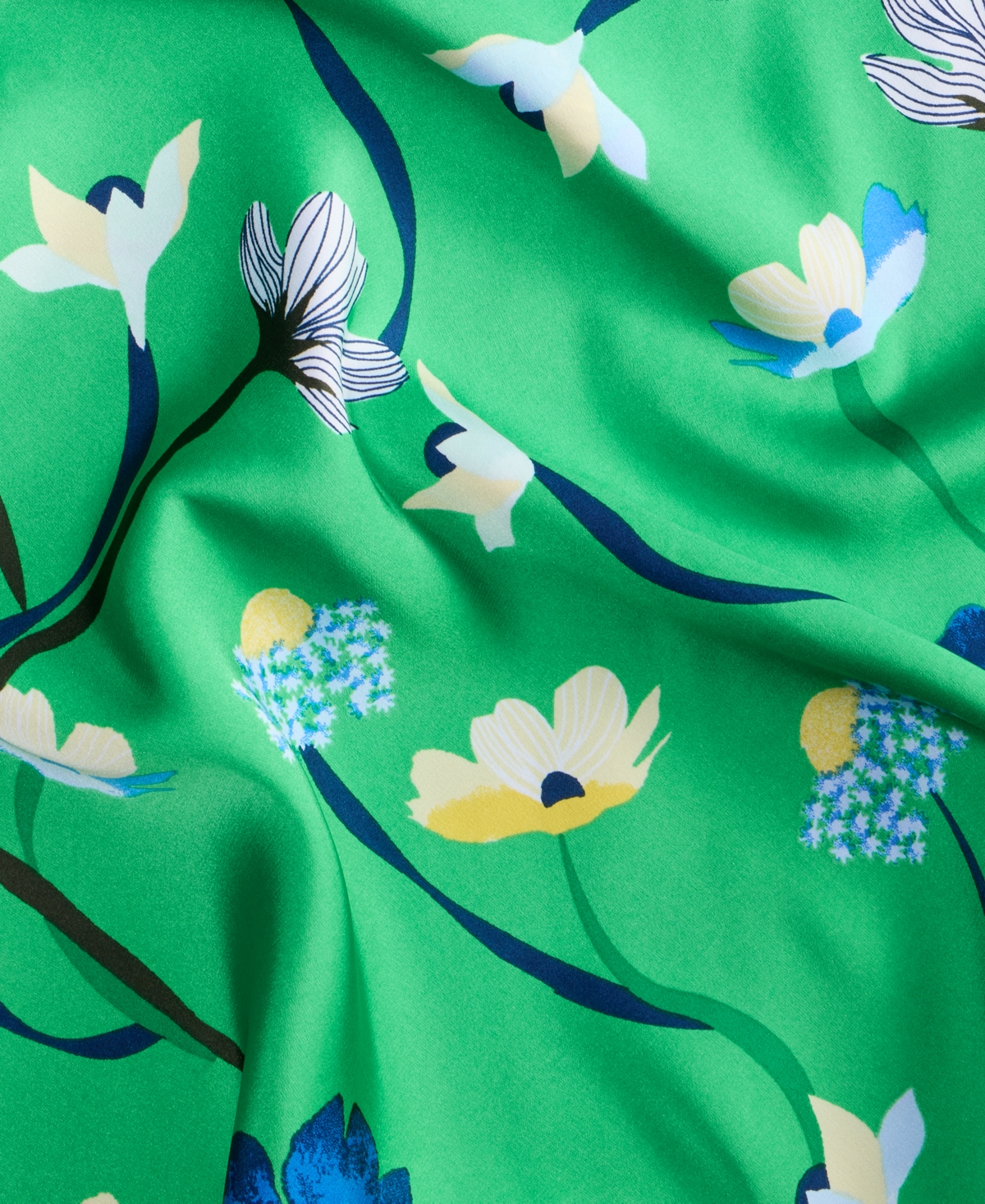 On 34th Women's Printed Midi Slip Skirt, Exclusively At Macy's In Bright Green