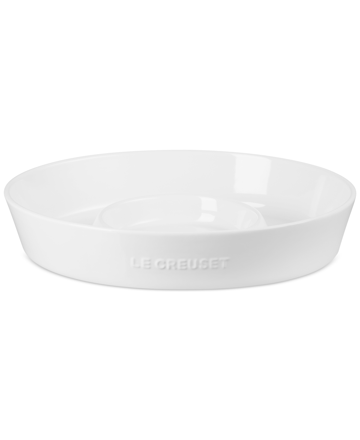 Le Creuset Stoneware Oval 13" Chip And Dip Platter In White