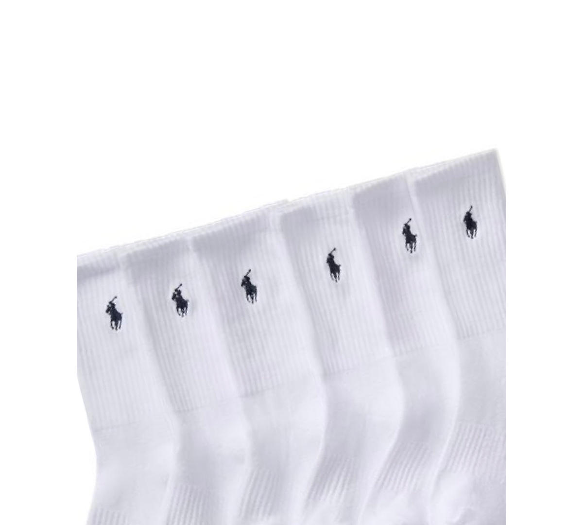 Polo Ralph Lauren Little & Big Boys Solid Crew Socks, 6-pack In White