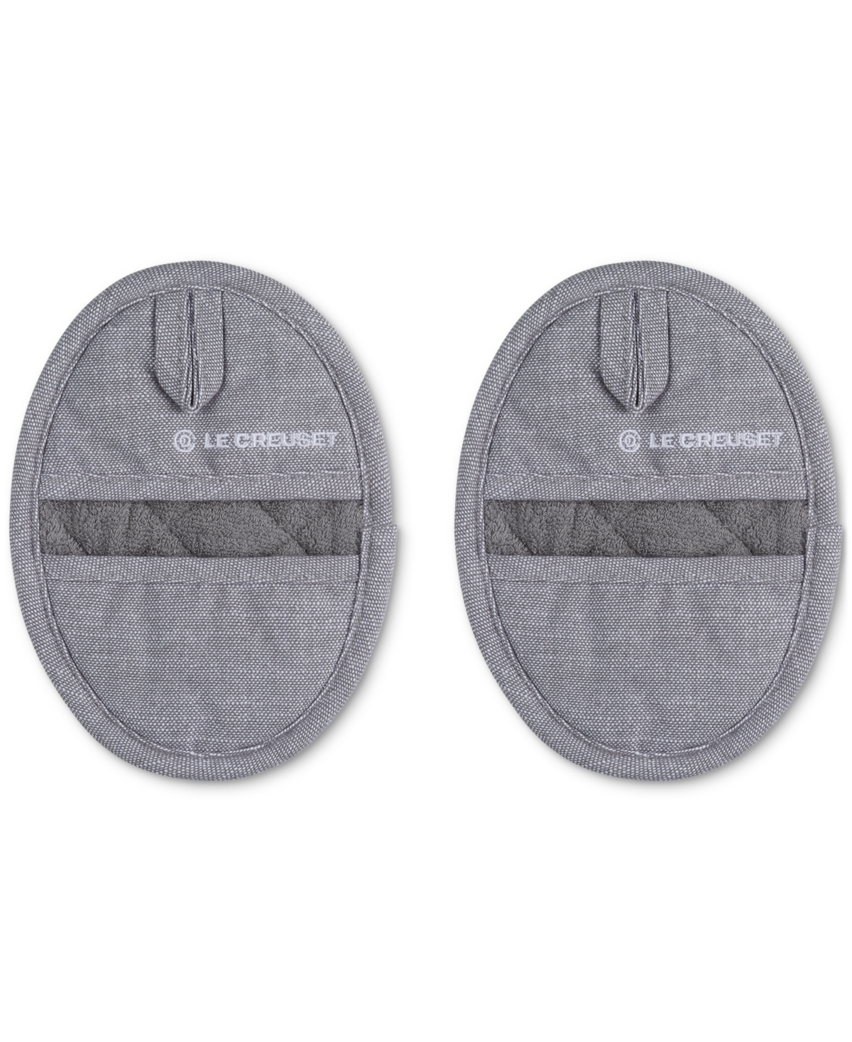 Lined Silicone Pot Grips, Set of 2 - Charbon