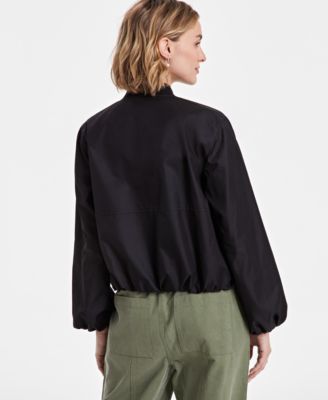 Women's Twill Bubble-Hem Bomber Jacket, Exclusively at Macy's
