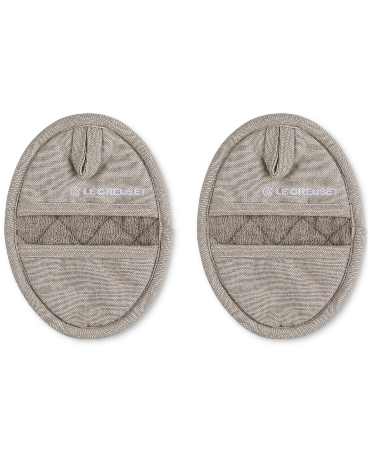Lined Silicone Pot Grips, Set of 2 - Charbon