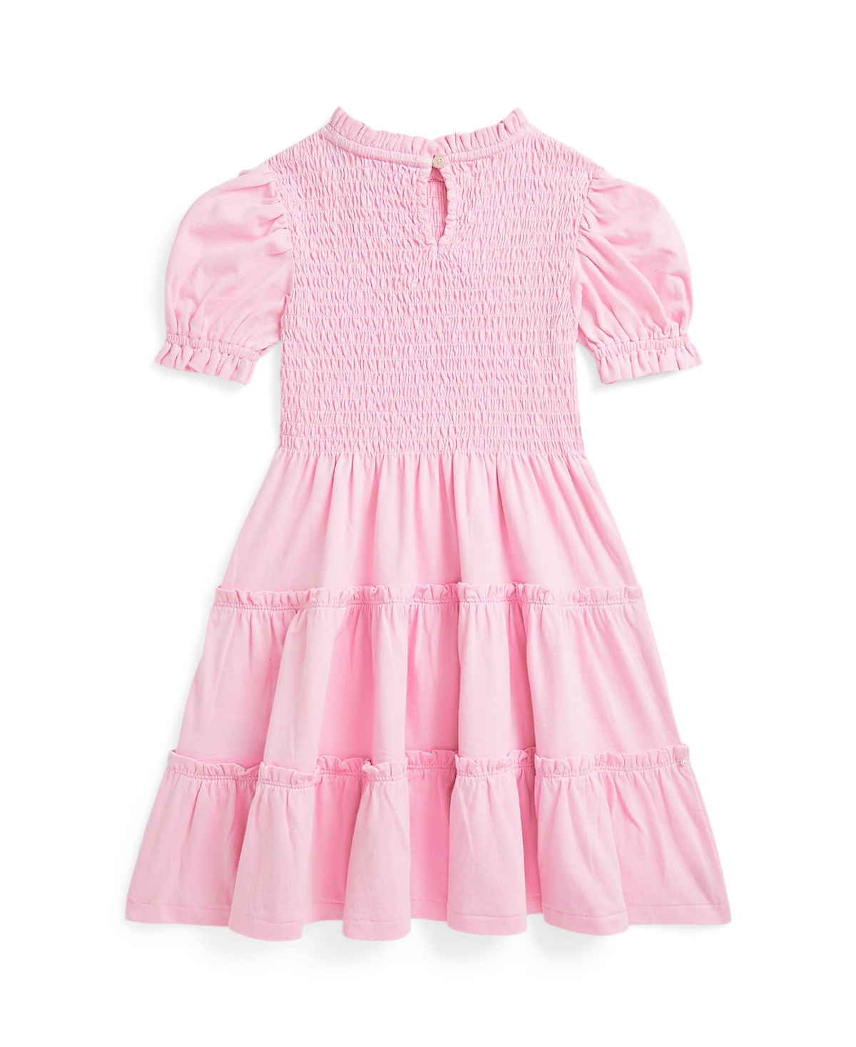 Polo Ralph Lauren Toddler And Little Girls Smocked Cotton Jersey Dress In Pink,white