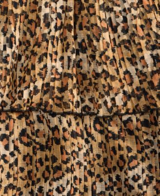 Women's Printed Smocked Ruffle-Tiered Midi Dress, Exclusively at Macy's