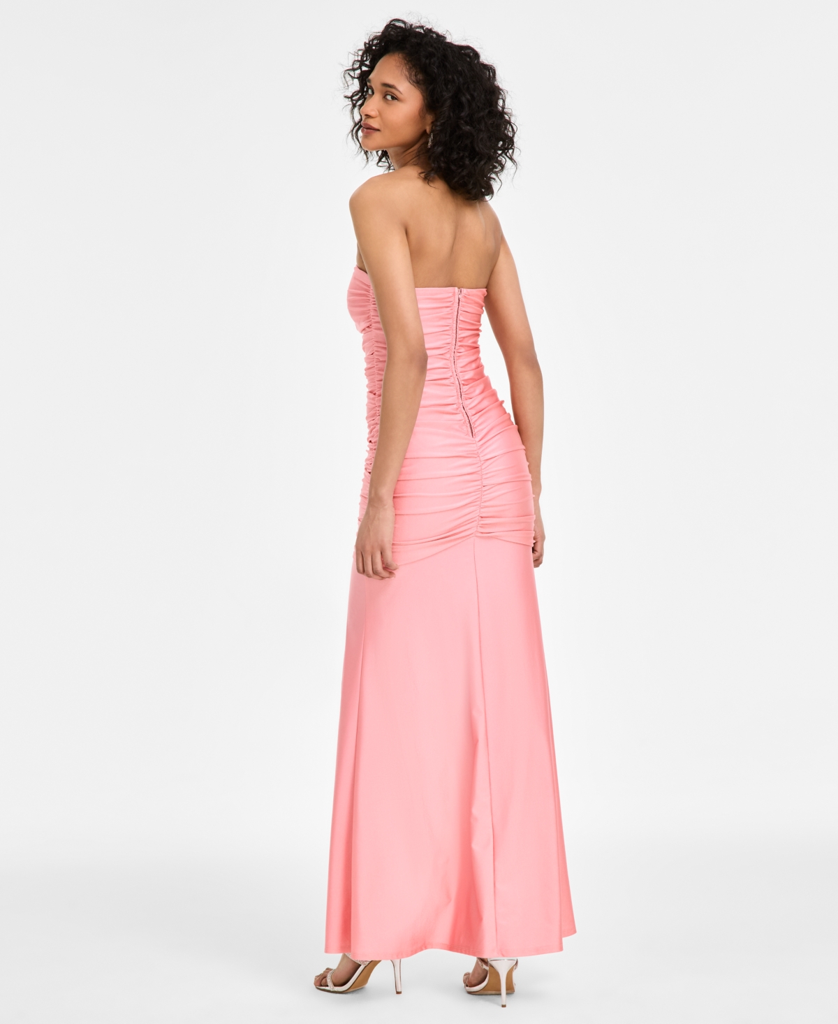 KATIA RAE JUNIORS' SWEETHEART STRAPLESS CUTOUT GOWN, CREATED FOR MACY'S 