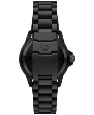 Men's Automatic Sea Explorer Black-Tone Stainless Steel Bracelet Watch 43mm