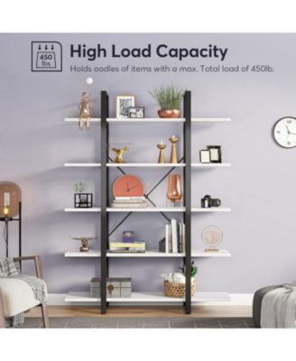 5-Tier Bookshelf, Tall Open Office Bookcase, Display Shelves Book Shelf for Living Room, Bedroom, Home Office