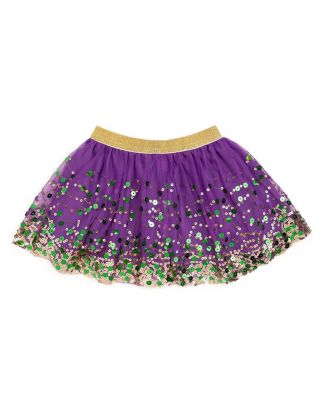 Little and Big Girls Mardi Gras Confetti Tutu Skirt