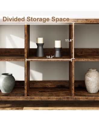 8 Cube Storage Organizer Bookcases, 3 Tier Metal Horizontal Bookcase