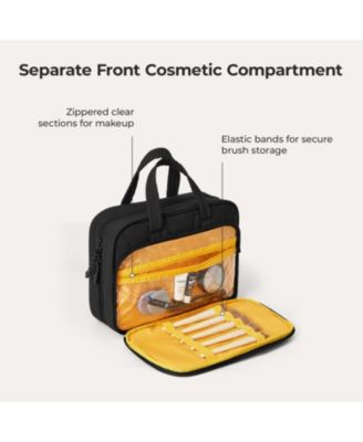 Walker Hanging Travel Toiletry Bag with Waterproof Compartment TANGERINE