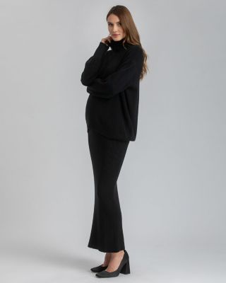 Maternity Slim-Fit Nina Skirt with a Central Back Slit