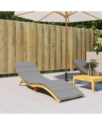 Sun Lounger Cushion Gray 78.7"x23.6"x1.2" Oxford Fabric