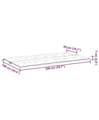 Garden Bench Cushion Wine Red 78.7"x(19.7"+19.7")x2.8" Oxford Fabric