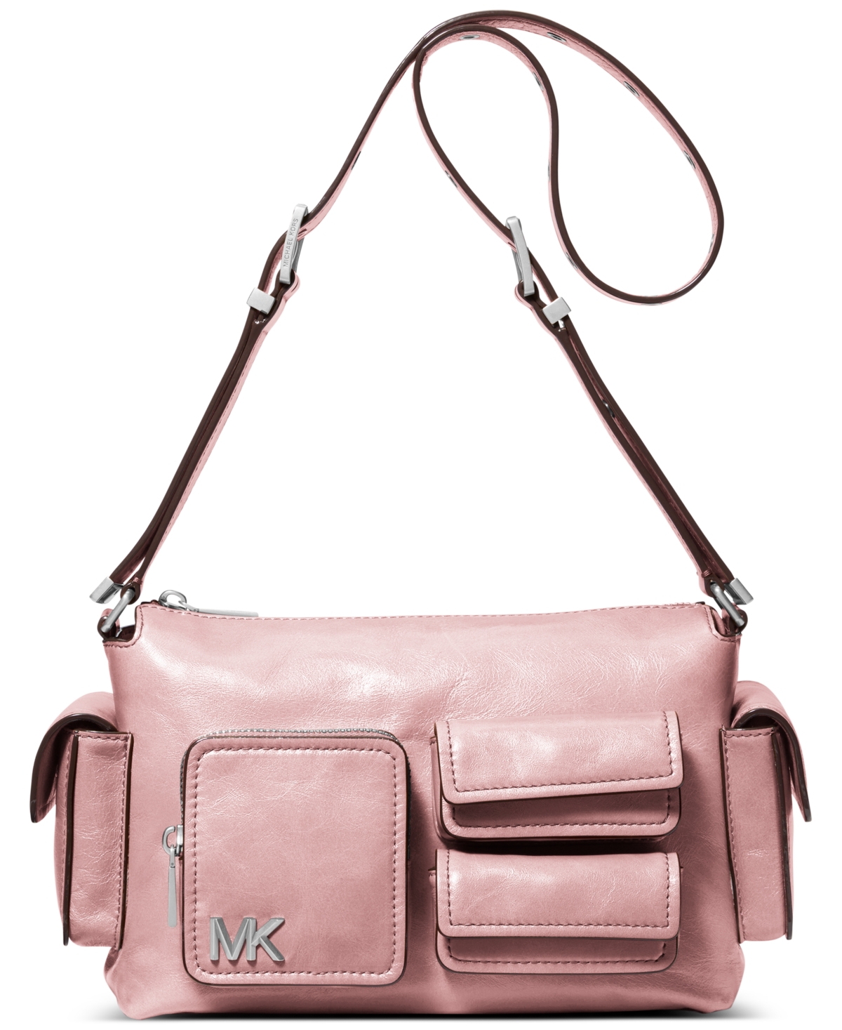Michael Michael Kors Dakota Medium Pocket Leather Shoulder Bag - Smokey Rose