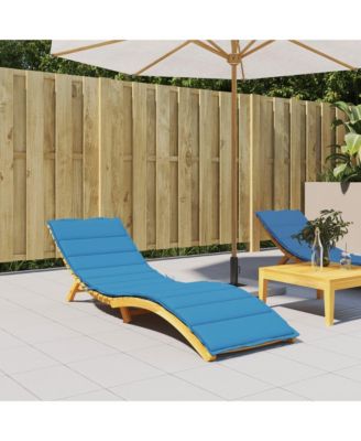 Sun Lounger Cushion Blue 78.7"x19.7"x1.2" Fabric