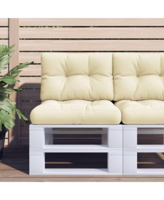 Pallet Cushions 2 pcs Cream Fabric