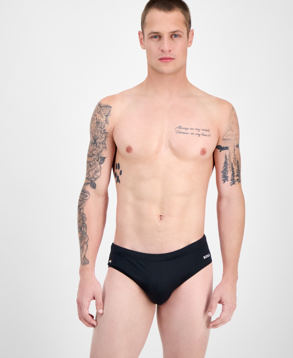 Hugo by Hugo Boss Men's Brief Swimsuit - Black