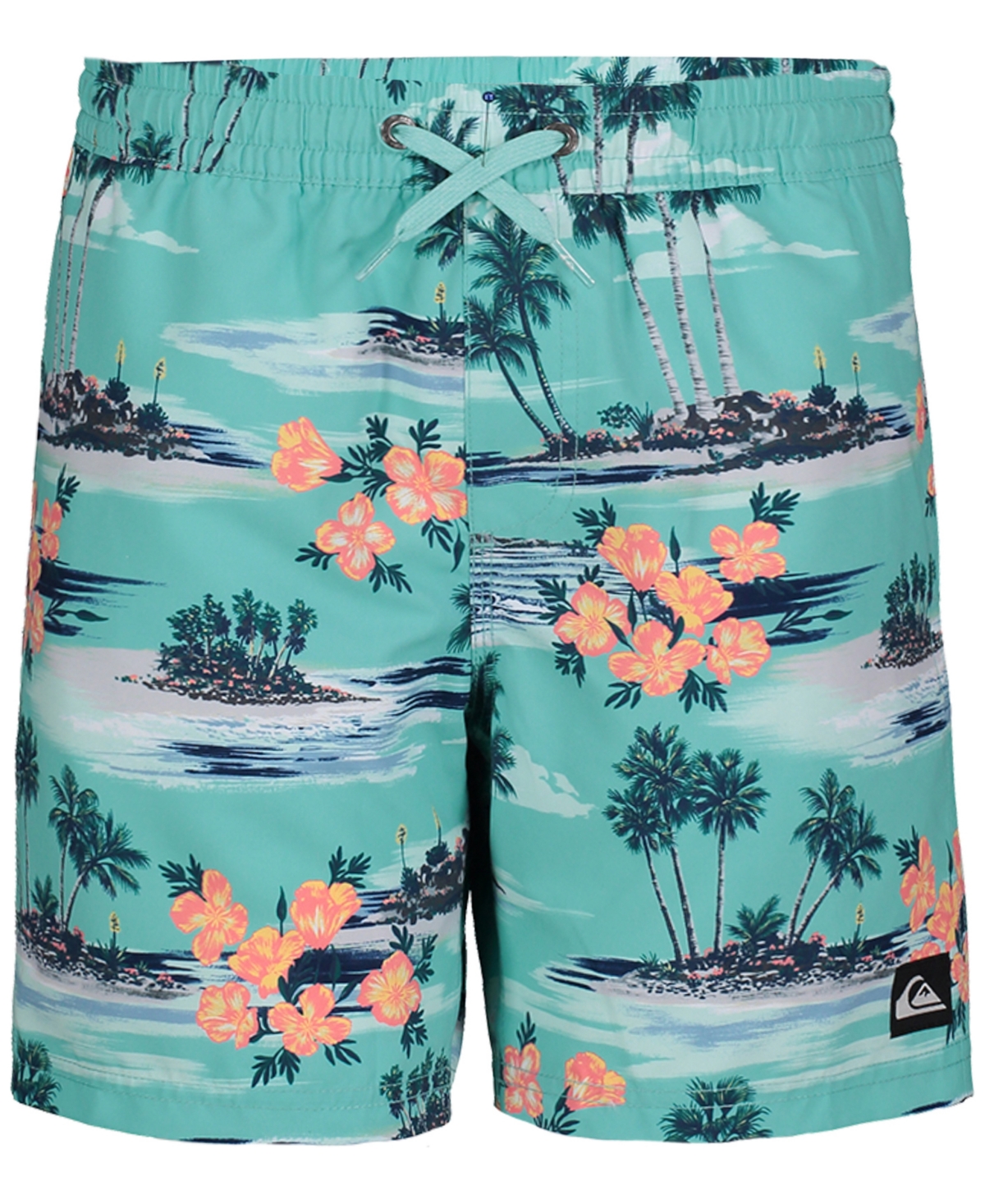 Shop Quiksilver Big Boys Everyday Mix Printed Water-repellent Volley Shorts In Turquoise