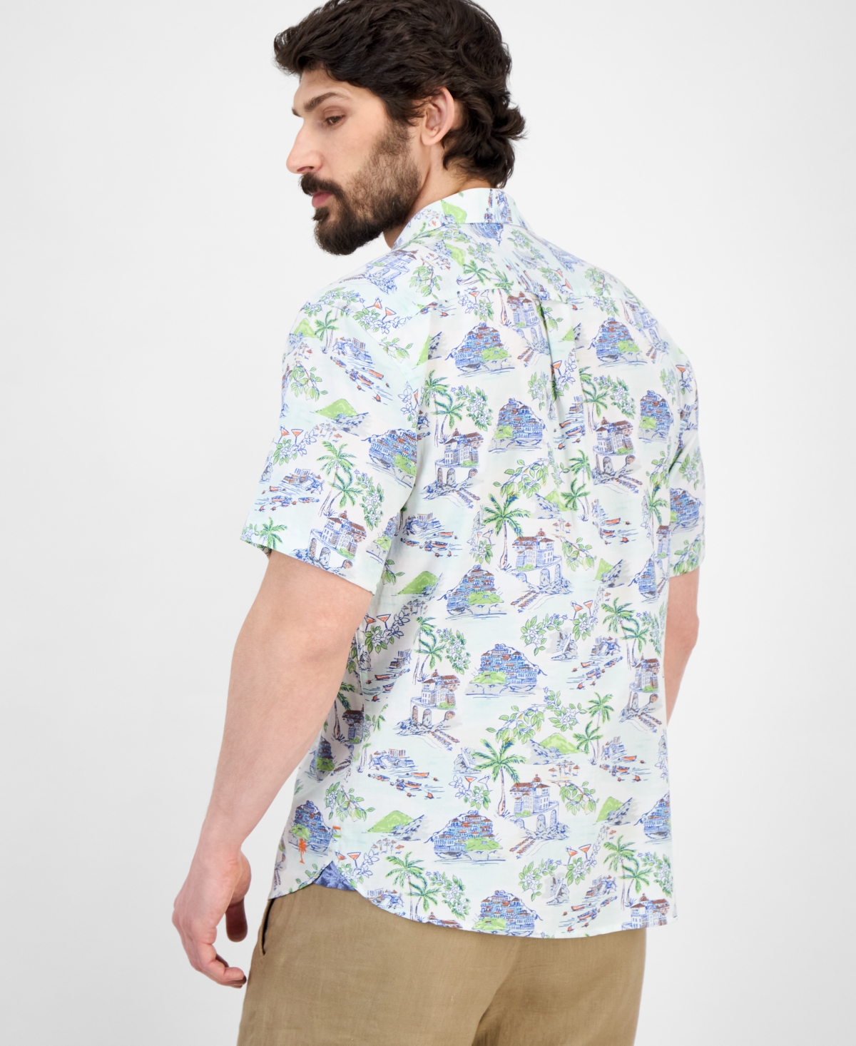 Tommy Bahama Men's Tortola Paradise Isle Regular-fit Printed Button-down Shirt In White