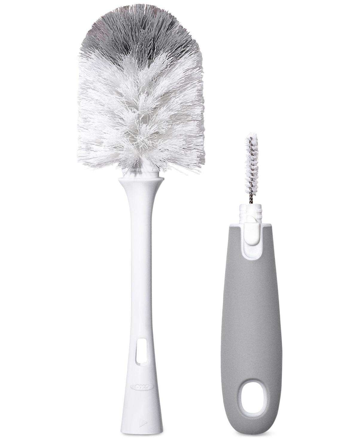 Oxo Tot Bottle Brush, Bristled Cleaner & Stand In Gray