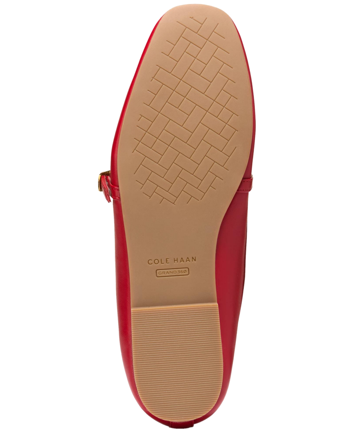 Cole Haan Yelena Mary Jane Ballet Flat In Rio Red Leather
