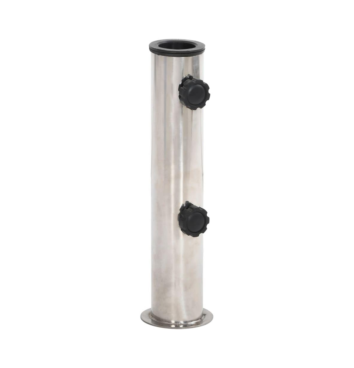 Parasol Base for 1.5"/1.9" Pole Silver Stainless Steel - Silver