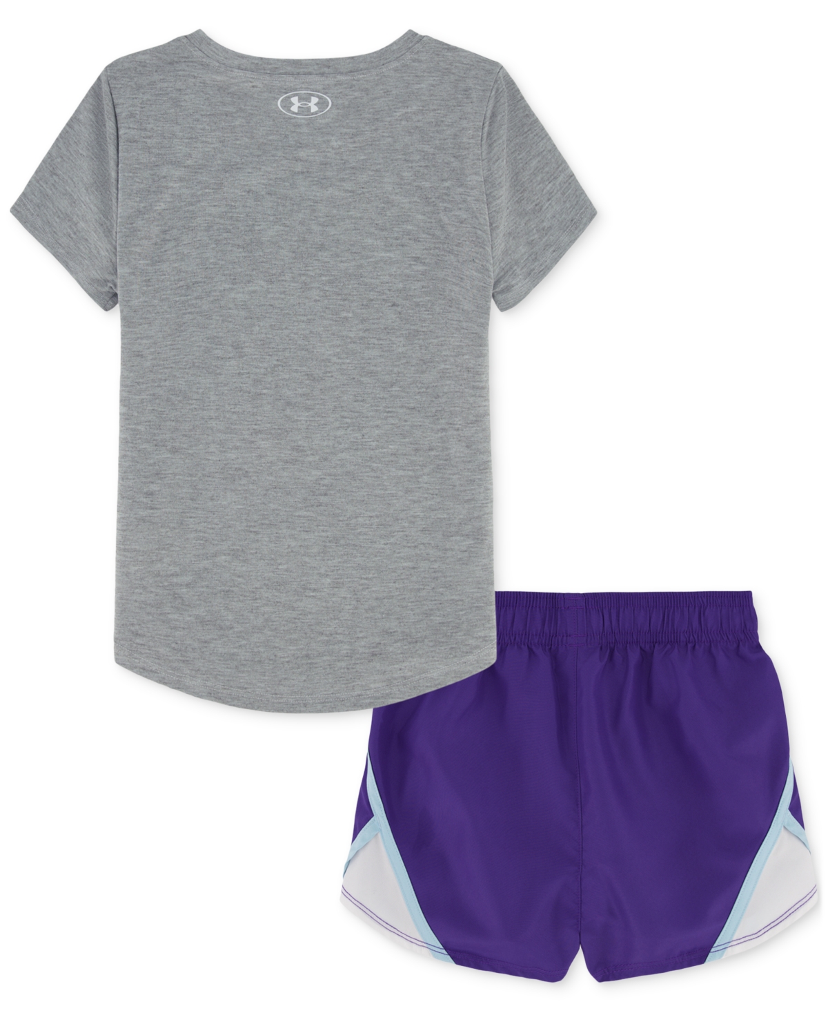 Under Armour Toddler & Little Girls Logo T-shirt & Woven Shorts Set In Mod Gray