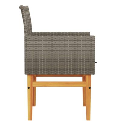 Garden Chair Grey PE rattan Standard UV-resistant materials