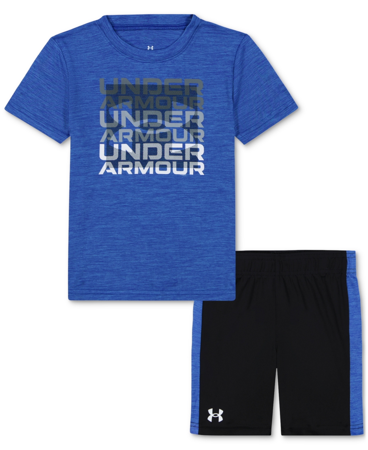 Under Armour Toddler And Little Boys Logo T-shirt & Shorts Set In Team Royal