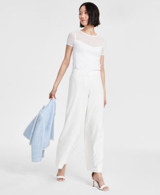 Tahari ASL - Women's Mid-Rise Wide-Leg Pants