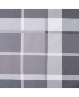 Sun Lounger Cushion Gray Check Pattern 73.2"x22.8"x1.6" Oxford Fabric