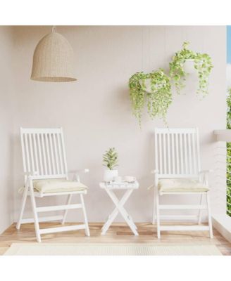 Chair Cushions 2 pcs Cream White 19.7"x19.7"x2.8" Oxford Fabric