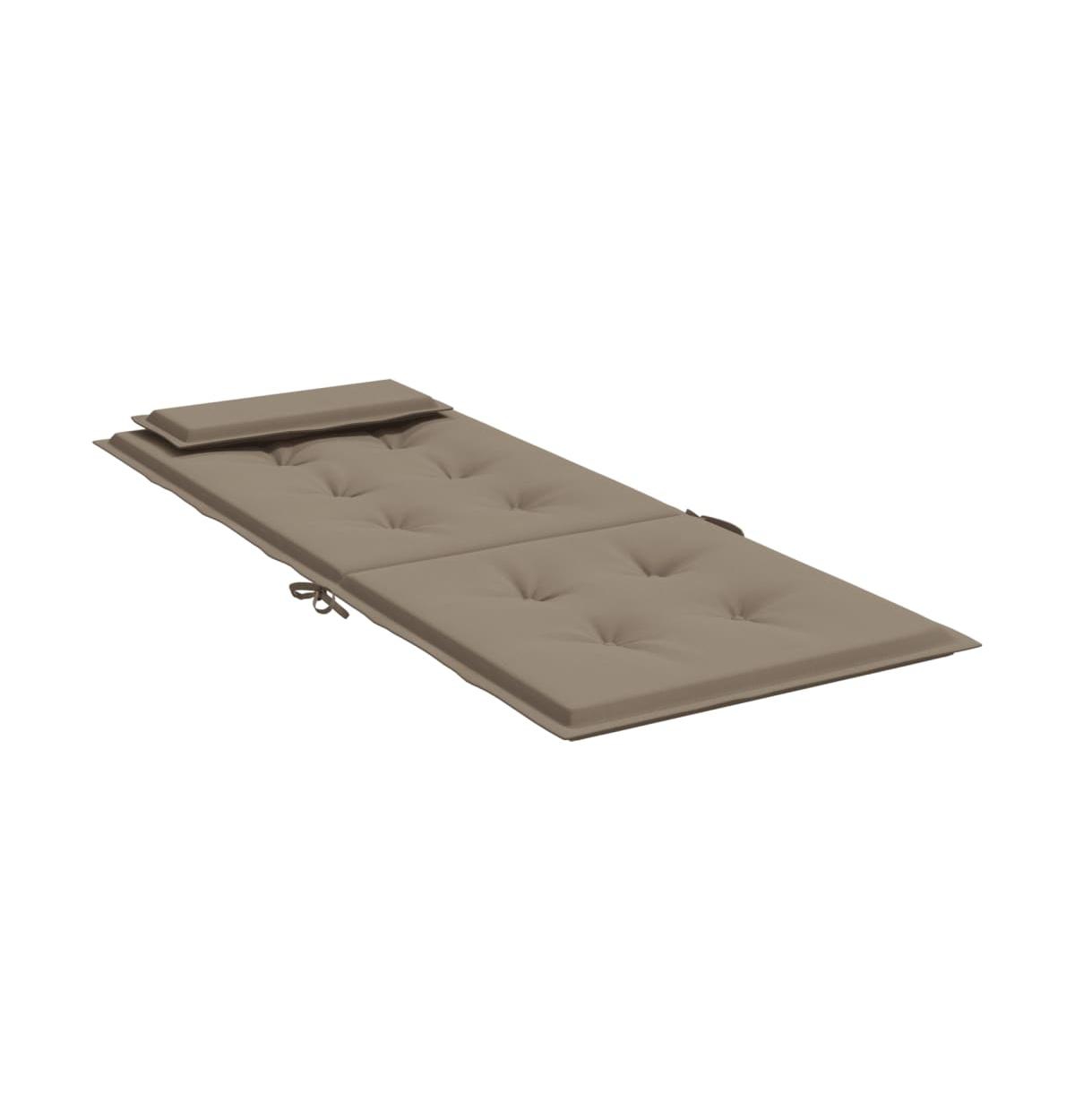 vidaXL Highback Chair Cushions 6 pcs Taupe Oxford Fabric