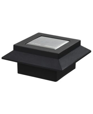 Outdoor Solar Lamps 6 pcs LED Square 4.7" Black