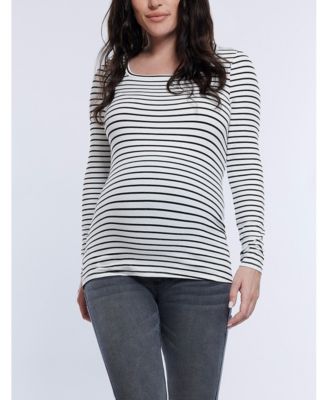 Maternity Square Neck Rib Knit Long Sleeve Tee - Motherhood